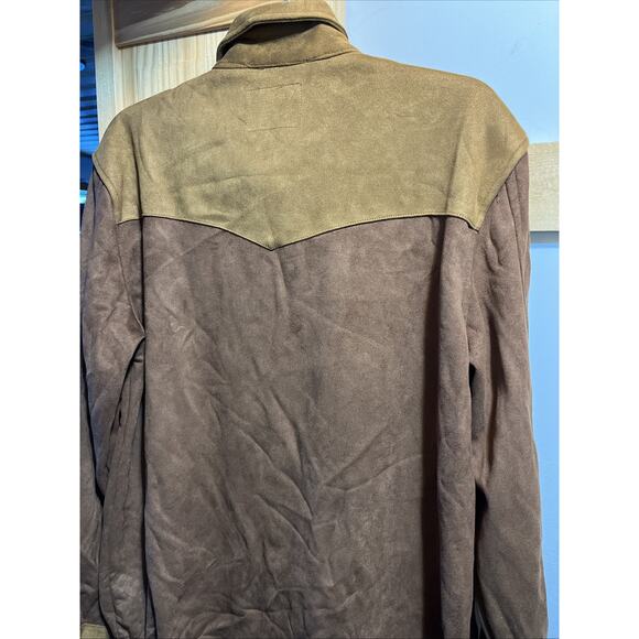 Outlander Craft & Flow Men’s Large Brown Full Zip Polyester Jacket Suede Feel - Picture 10 of 11